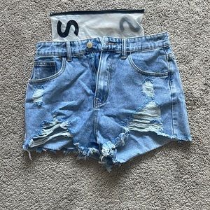 Brand New Medium Wash Shein High Waisted Women’s Denim Jean Shorts